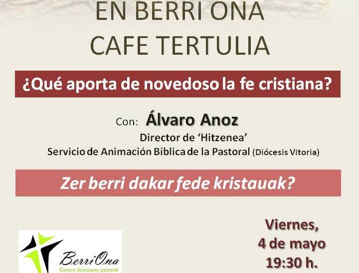 imagen CafeTertulia. 4 Mayo  con Álvaro Anoz